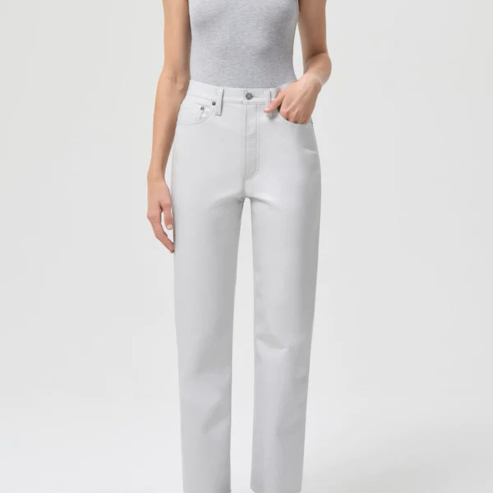 AGOLDE White recycled leather pants